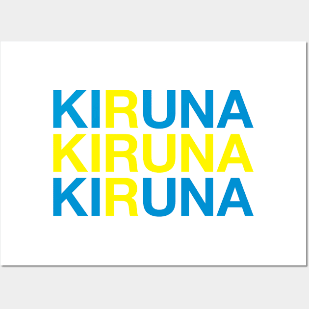 KIRUNA Swedish Flag Wall Art by eyesblau